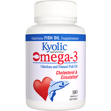 Wakunaga Kyolic Omega-3, 180 softgels, front of bottle