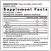Wakunaga Moducare Grape Chewable Tablets 60 chewable tablets supplement facts label