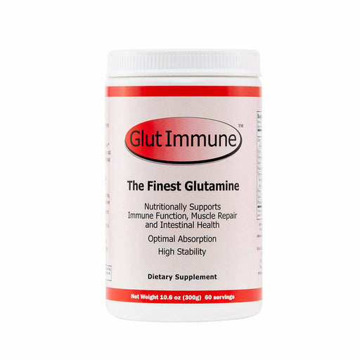 Well Wisdom GlutImmune Glutamine Powder, 300 g, front of canister