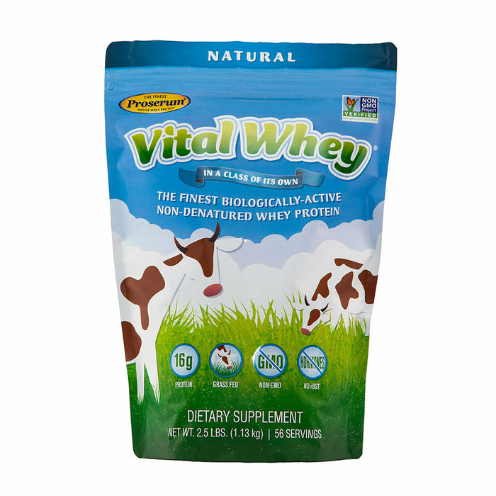 Well Wisdom Vital Whey, Natural, 2.5 lb, front of pouch