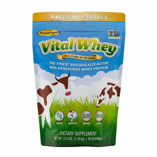 Well Wisdom Vital Whey, Natural Vanilla, 2.5 lb, front of pouch