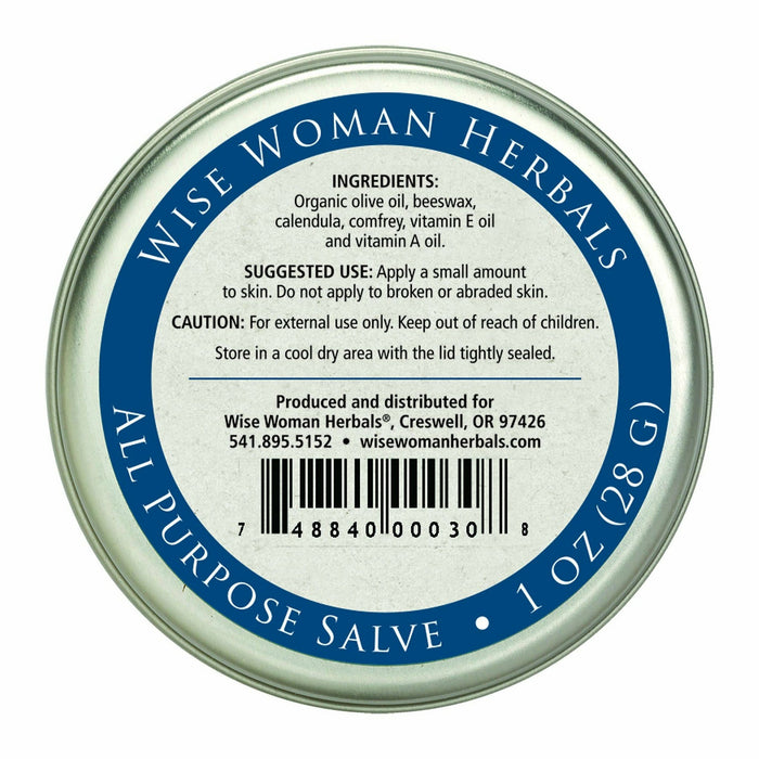 Wise Woman Herbals All Purpose Salve (Topical) 1 oz suggested use label