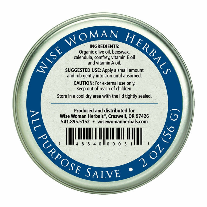 Wise Woman Herbals All Purpose Salve (Topical) 2 oz suggested use label