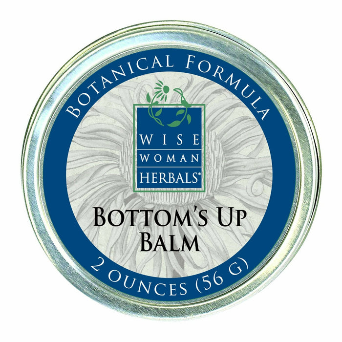 Wise Woman Herbals Bottoms Up Balm, 2 oz, front of tin