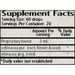 Wise Woman Herbals Echinacea Royal 2 fl oz supplement facts label