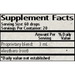 Wise Woman Herbals Eleuthero (Eleutherococcus senticosus) 2 fl oz supplement facts label