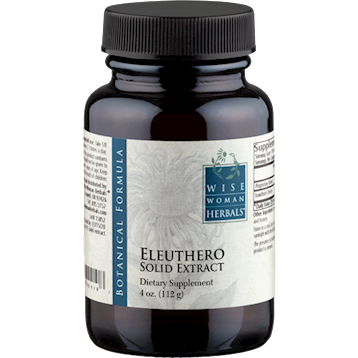 Wise Woman Herbals Eleuthero Solid Extract, 4 fl oz, front of jar