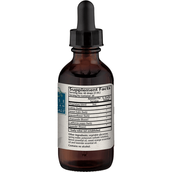 Wise Woman Herbals Kalmerite Glycerite 2 fl oz supplement facts label
