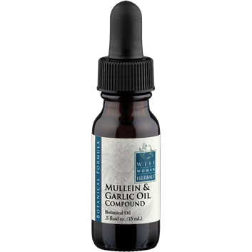 Wise Woman Herbals Mullein & Garlic Oil Compound, 0.5 fl oz, front of bottle