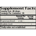 Wise Woman Herbals Rhodiola (Rhodiola rosea) 2 fl oz supplement facts label