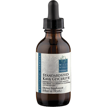 Wise Woman Herbals Standardized Kava Glycerite, 2 fl oz, front of bottle