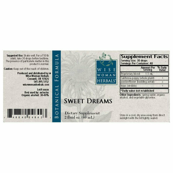 Wise Woman Herbals Sweet Dreams 2 fl oz full label