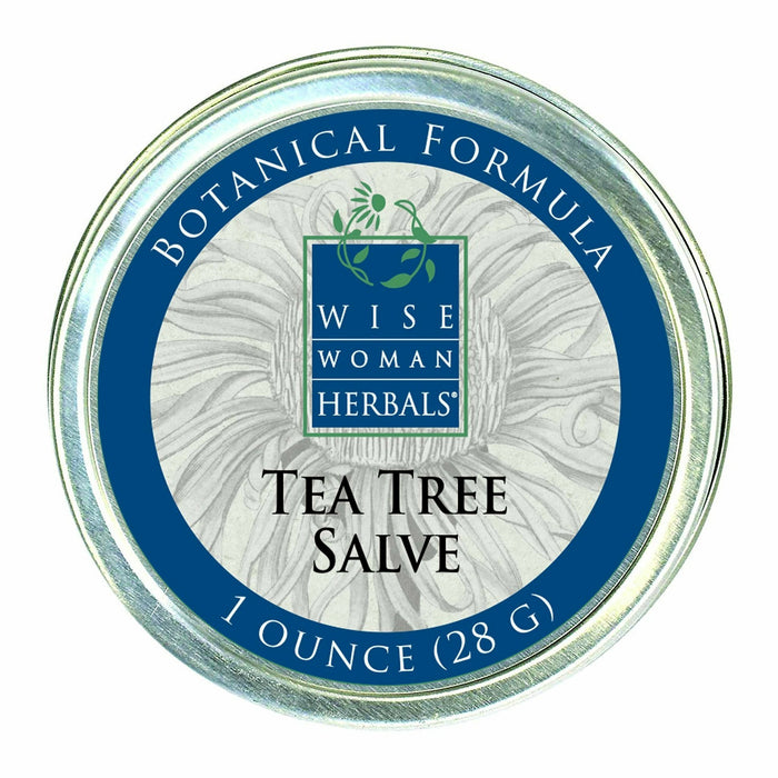 Wise Woman Herbals Tea Tree Salve, 1 oz, front of tin