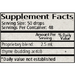 Wise Woman Herbals Thyme (Thymus spp.) 4 fl oz supplement facts label