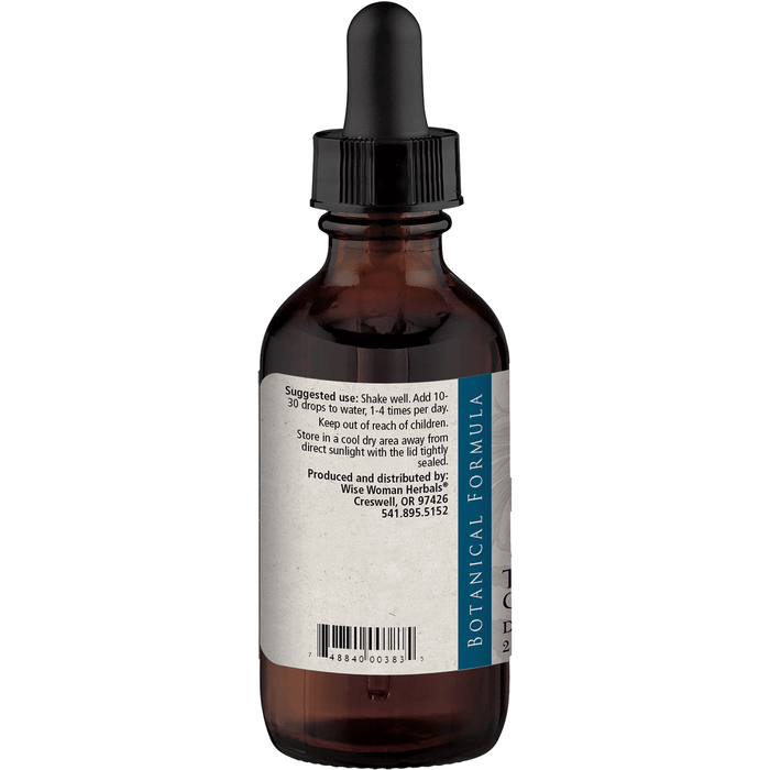 Wise Woman Herbals Tummy Glycerite 2 fl oz suggested use label