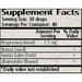 Wise Woman Herbals Tummy Glycerite 2 fl oz supplement facts label, second view