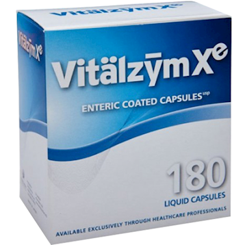World Nutrition Vitalzym Xe Enteric Coated Enzymes, 180 liquid capsules, front of box