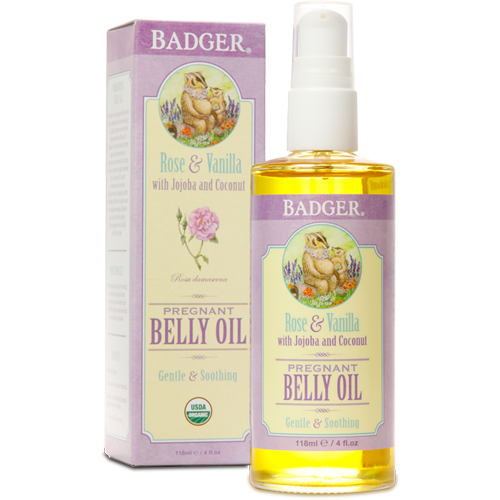 W.S. Badger Belly Oil, 4 fl oz, front of pump bottle with box