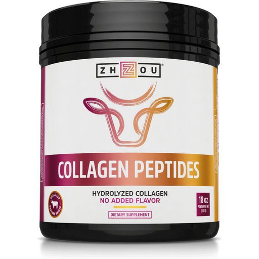 ZHOU Nutrition Collagen Peptides, 18 oz, front of tub