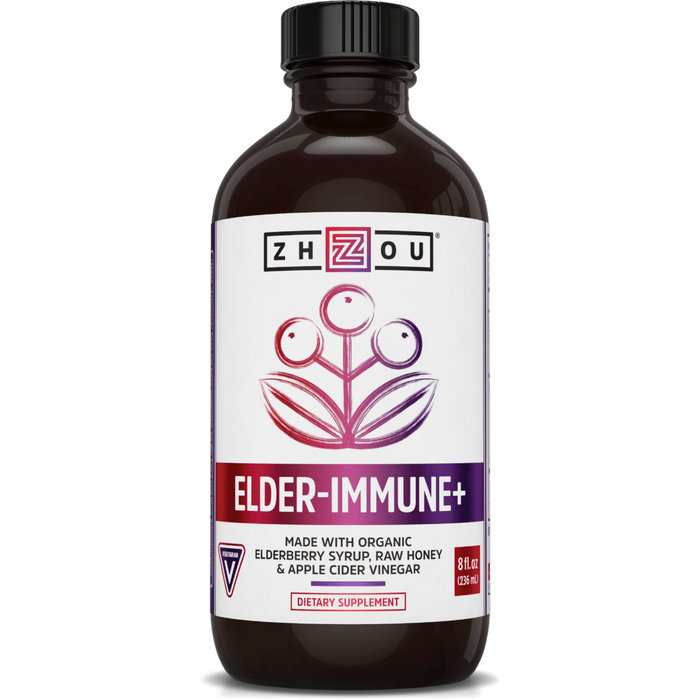 ZHOU Nutrition Elderberry Syrup, 8 fl oz, front of bottle