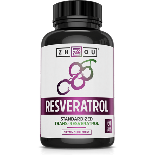 ZHOU Nutrition Resveratrol 1000 mg, 60 capsules, front of bottle