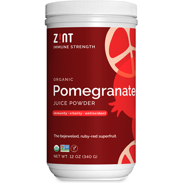 Zint Organic Pomegranate Juice Powder, 12 oz, front of tub